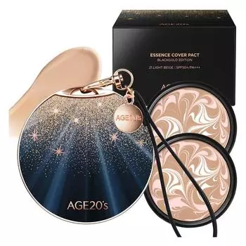 Age to Wenness Black Gold Edition Pact Case + Refill 2p Нет. 23, Нет. 23 (Средний отсек..., 1 комплект)