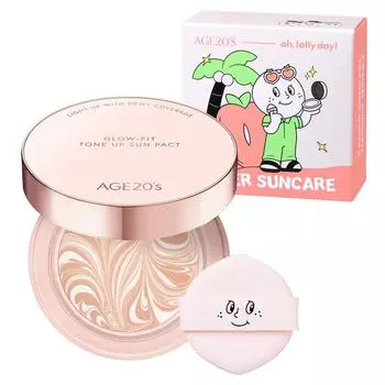 Age to Wenness Oh Lolly Day Edition Glow Fit Tone Up Sun Pact SPF50+ PA++++, 12,5 г, 1 шт.