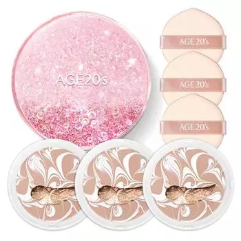 Age to Wenness Shining Drop Edition Pink Pact Set, нет. 21 Белый латте, 1 набор