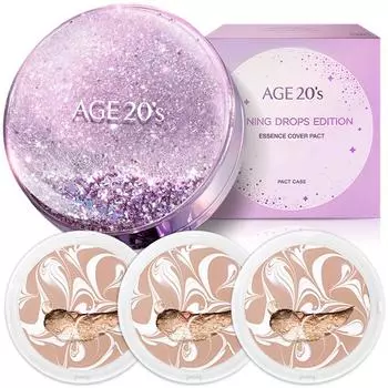 Age to Wenness Shining Drop Pact Edition Case + Refill 12.5gx 3p, No. 21, 1 комплект