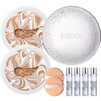 Age to Wenness Sparkle Case + Refill 12,5 г x 2 шт + Ампула 10 мл x 4 шт, белый бежевый, 1 набор