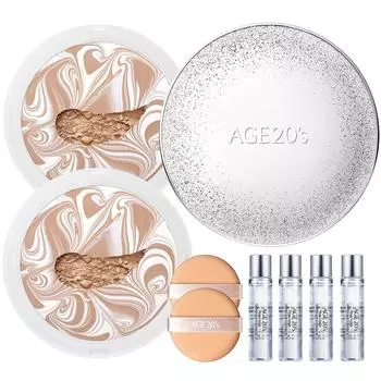 Age to Wenness Sparkle Case + Refill 12,5 г x 2 шт + Ампула 10 мл x 4 шт, белый бежевый, 1 набор