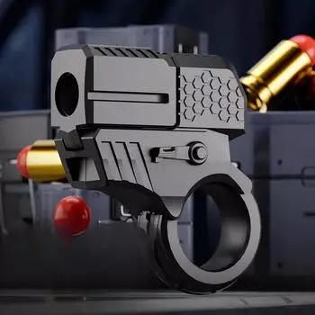 Агент Золотой игрушечный пистолет с кольцевым пусковым устройством, метательный пистолет с мягкими пулями, сплавной пистолет, игрушечный пистолет с пальцами, игрушки для мальчиков