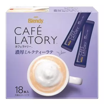 AGF Blendy Caf Latry Stick Rich Milk Tea Latte 18 шт. x 3 коробки [Чайные палочки] [Порошок]