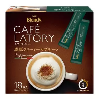 AGF Blendy Cafe Latry Stick Rich Creamy Cappuccino 18 бутылок [Stick Coffee]