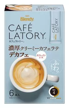AGF Blendy Cafe Latry Stick Rich Creamy Cafe Latte Decaf 6 бутылок x 6 коробок [Кофе без кофеина] [Кофе в стиках]