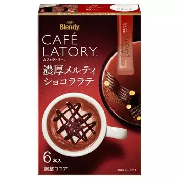 AGF Blendy Cafe Latry Stick Rich Melty Chocolate Latte 6 бутылок x 6 коробок [Кафе] [Сладкий латте] [Порошок]