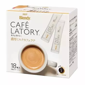 AGF Blendy Cafe Latte Stick Rich Milk Cafe Latte 18 бутылок x 3 коробки [Порошок] [В индивидуальной упаковке] [Большая емкость]