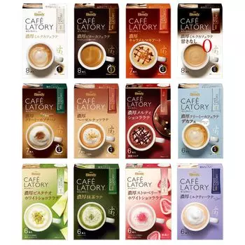 AGF Blendy Latory Stick Comparison Set of 12 Types Caf [Кофе в стиках] [Ассортимент кофе] светло-коричневого