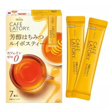 AGF Blendy Latry Stick Rich Honey Rooibos Tea 7 бутылок x 6 коробок Black Caf [Медовый чай] [Чай в стиках] [Без кофеина]