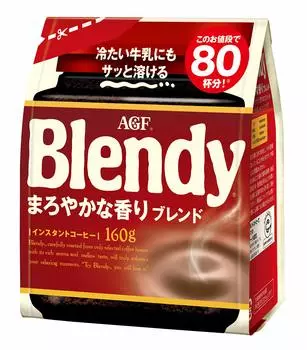 AGF Blendy Mellow Scented Blend Bag 160g [Instant Coffee] [Water Soluble Coffee] [Refill Eco Pack]