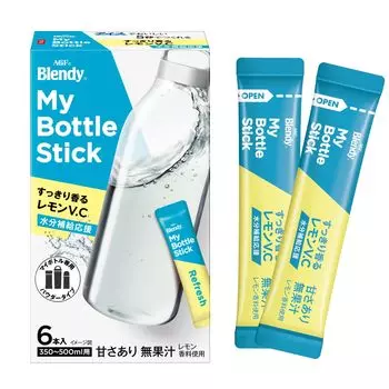 AGF Blendy My Bottle Stick Освежающий аромат лимона и витамина C 6 флаконов x 3 коробки вода [Лимонная вода] [Поддержка увлажнения] [Для бутылок]