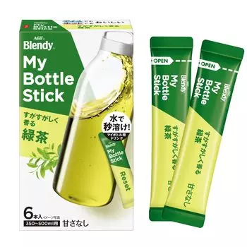 AGF Blendy My Bottle Stick Освежающий ароматный зеленый чай 6 бутылок x 3 коробки вода [Чай] [Порошок] [Для бутылок]