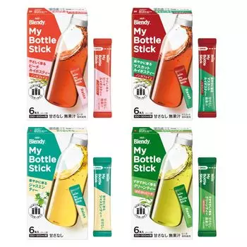 AGF Blendy My Bottle Stick Tea 4 типа Сравнительный набор [Чай ройбуш] [Чай с жасмином] [Фруктовый чай]