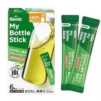 AGF Blendy My Bottle Stick Зеленый чай с освежающим ароматом 6 бутылок x 3 коробки [Зеленый чай] [Чайный стичок] [Для бутылок с водой]