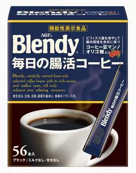 AGF Blendy Stick Black Daily Intestine Coffee 56 бутылок в [Растворимый] [Растворимая вода] [Манноолигосахарид]