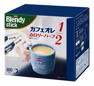 AGF Blendy Stick Cafe au Lait Калорийность Половина 100 штук [Stick Coffee]
