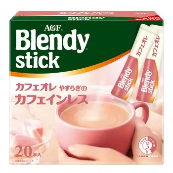 AGF Blendy Stick Cafe au Lait Peaceful Decaffeinated 20 бутылок [кофе без кофеина] [кофе в стиках]