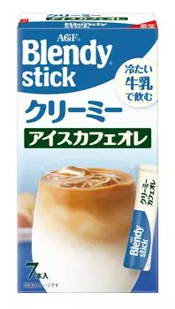 AGF Blendy Stick Creamy Ice Cafe au lait с молоком 7 шт. [Серия напитков] [Кофе в стиках] (х 6)