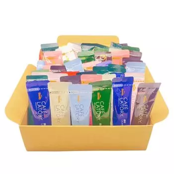 AGF Blendy Stick Latry 10 50 шт. Сравнение сортов кофе с молоком, ассорти, в том числе ограниченный набор влажных полотенец Latry 10 видов кофе, набор, напитки,