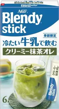 AGF Blendy Stick сливочный мясной напиток Matcha с холодным молоком 6 x 6 растворимый (Придерживаться)