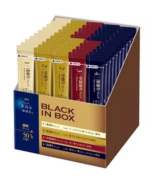 AGF Немного роскошная кофейня Black in Box Stick Black Roast Ассортимент обжарки темная обжарка смесь 15 светлая обжарка средняя темная обжарка смесь 10 50