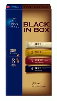 AGF Немного роскошная кофейня черный в коробке, обжаренный в стиках черный, ассортимент 8 бутылок x 6 коробок [кофе в стиках] [ассортимент]