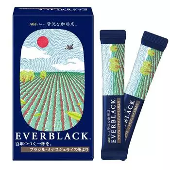 AGF Немного роскошная кофейня EVERBLACK Stick Black 9 бутылок из Минас-Жерайс, Бразилия [Кофе в стиках] [Растворимый кофе]