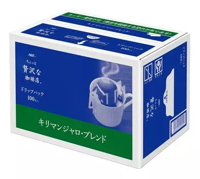AGF Немного роскошная кофейня Обычная упаковка кофе в капельной упаковке Kilimanjaro blend 100 пакетиков [Кофе в капельной упаковке]