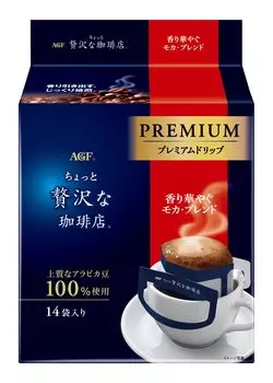 AGF Немного роскошная кофейня Обычный кофе Premium Drip Fragrant Mocha Blend 14 пакетиков x 3 пакетика [Drip coffee]