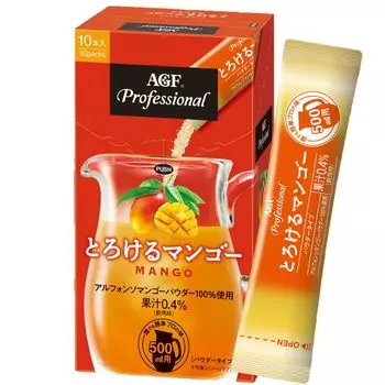 AGF Professional Melting Mango 500mL 10 bottles [Commercial use] [Juice]