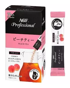 AGF Professional Персиковый чай 1 л 10 бутылок Порошок
