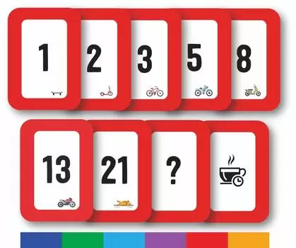 Agile Estimation Poker Карты серии Фибоначчи для планирования и прогнозирования, набор из 6 игроков - -