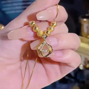 Agile Style Lucky Bag кулон ожерелье для женщин золотое благословение из шести бусин универсальная ключичная цепочка новый стиль