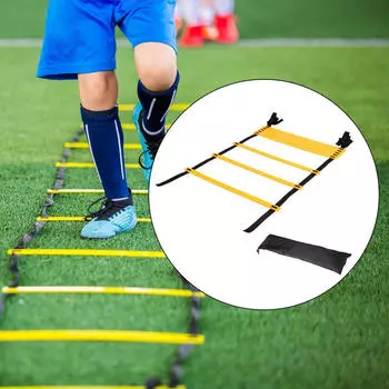 Agility Ladder Footwork Carry Bag Foldable Balance Football Training for Workout