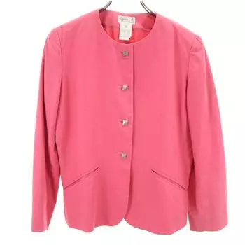 агнес б. Сделано в Японии Смесь льна Куртка без цвета 1 розовая Женская Б/у