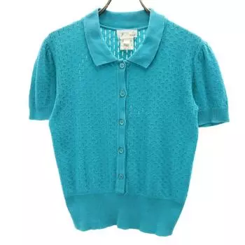 агнес б. Сделано во Франции Трикотаж с коротким рукавом Бирюзовый Женский Б/у