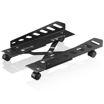 AGPTEK CPU Trolley with PC Cart with Side Adjustable Width and For Load Capacity Foot Heat Dissipation Dust PC Storage Telescoping Steel Comes with 4 чёрный