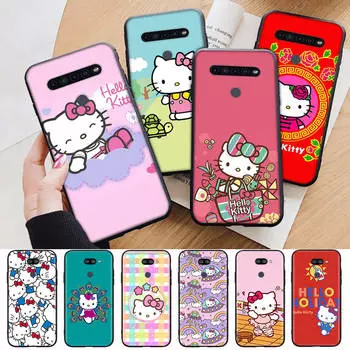 AH43 Hello Kitty черный чехол для Samsung Note 20 Lite S24 Ultra S23 S22 A05 A06 A11 A71 A15 A16 A13 A24 A25 A33 A52 A53 M55 M35 мягкий чехол Samsung A55 5G бездна