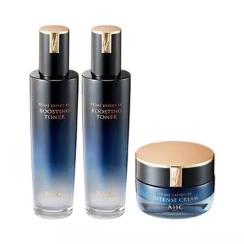 AHC Базовый набор из 3 предметов Prime Expert EX (тонизирующий лосьон-крем + сумка для покупок в комплекте), 3 типа