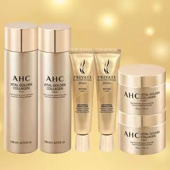 AHC Базовый набор из 6 золотых кремов для кожи вокруг глаз, базовый набор кремов-лосьонов для кожи, 1 набор
