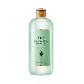 AHC Herb Solution Aloe Vera Toner 500мл, корейская косметика знаменитостей