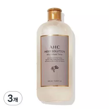 AHC Herbal Solutions Witch Hazel Toner, 500ml, 3 packs