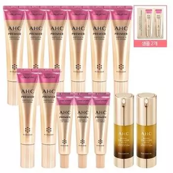 AHC Крем для век Season 12 Premier Ampoule 40 мл 8 упаковок + 12 мл 3 упаковки + 2 пробника + кола... AHC Season 12 832 Collagen Serum 2/20
