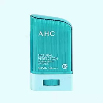 AHC Natural Perfection Double Shield Солнцезащитный стик SPF50+/PA++++ 22 г (с запатентованной технологией УФ-ИК-блокировки/натуральными ингредиентами) (цвет случайный)