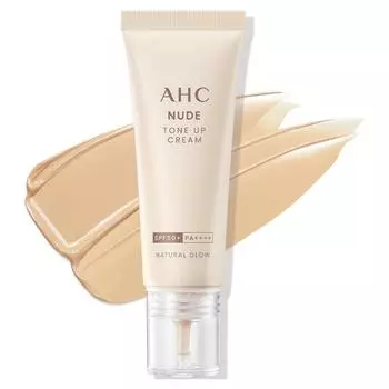 AHC Nude Tone-up Cream Natural Glow SPF50+ PA++++, Тонирующий бежевый, 40 мл, 1 шт.
