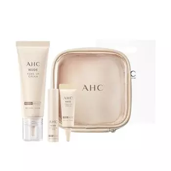 AHC Nude Tone-Up Cream Natural Glow 40 мл + Мини 2 шт + Сумка Nude + Сумка для покупок
