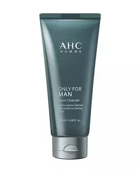 AHC Only For Men Foam Cleanser 180 мл, Очищающая, Контролирующая выделение кожного сала, Успокаивающая кожу, Корейская косметика, Kbeauty, Образец