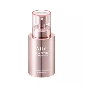 AHC Pink Aura Secret Tone Up Cream 50g SPF30 / PA ++ (Коррекция естественного тона кожи / Famous Glow / Отбеливающий крем)