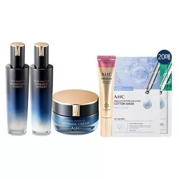 AHC Prime Expert EX Basic 5 Piece Set Skin + Lotion + Cream + Eye Cream + [Подарки могут отличаться]